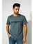 Trend Kapında Burbry London Bisiklet Yaka Tshirt Gri 4
