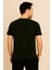 Pamuk Penye Bisiklet Yaka T-Shirt Siyah Polo 3
