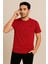 Pamuk Penye Bisiklet Yaka T-Shirt Kırmızı Polo 1