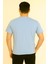 Küçük Baskı Pamuk Penye Bisiklet Yaka Tshirt Bebe Mavisi 4