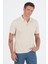 Bej Polo Yaka Kısa Kol Cepli Comfort Fit :%100 Pamuk Tişört 1011250181 1
