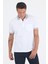 Beyaz Polo Yaka Kısa Kol Cepli Comfort Fit :%100 Pamuk Tişört 1011250181 3