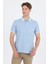 Buz Mavi Polo Yaka Kısa Kol Cepli Comfort Fit :%100 Pamuk Tişört 1011250181 1