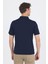 Koyu Lacivert Kısa Kol Düz Suprem Polo Yaka Cepsiz Esnek Casual Slim Fit Tişört 1011250161_200 5