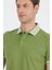 Fıstık Yeşili Polo Yaka Kısa Kol Cepsiz Slim Fit :%100 Pamuk Tişört 1011250182 4