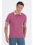 Vişne Polo Yaka Kısa Kol Cepsiz Slim Fit :%100 Pamuk Tişört 1011250182 6