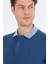 Indigo Mavi Polo Yaka Kısa Kol Cepsiz Slim Fit :%100 Pamuk Tişört 1011250182 4