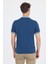 Indigo Mavi Polo Yaka Kısa Kol Cepsiz Slim Fit :%100 Pamuk Tişört 1011250182 5