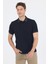 Siyah Polo Yaka Kısa Kol Cepsiz Slim Fit :%100 Pamuk Tişört 1011250182 3