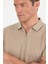 Kahverengi Kısa Kol Düz Suprem Polo Yaka Cepsiz Pamuklu Casual Slim Fit Tişört 1011250164_402 4