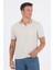 Bej Kısa Kol Polo Yaka Cepli Classic Standart Beden Tişört 1011250171 1