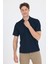 Koyu Lacivert Kısa Kol Polo Yaka Cepli Classic Standart Beden Tişört 1011250173 1