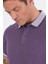 Mor Polo Yaka Kısa Kol Cepsiz Slim Fit :%100 Pamuk Tişört 1011250182 4