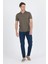 Koyu Haki Kısa Kol Düz Suprem Polo Yaka Cepsiz Esnek Casual Slim Fit Tişört 1011250161_720 7