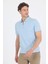 Koyu Mavi Kısa Kol Düz Suprem Polo Yaka Cepsiz Pamuklu Casual Slim Fit Tişört 1011250164_300 3