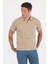 Kahverengi Kısa Kol Düz Suprem Polo Yaka Cepsiz Pamuklu Casual Slim Fit Tişört 1011250164_402 3