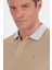 Koyu Bej Polo Yaka Kısa Kol Cepsiz Slim Fit :%100 Pamuk Tişört 1011250182 4