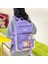 Tatlı Naylon Büyük Kapasiteli Çantalar Tuval Gidip Rozet Omuz Sırt Çantası Basit Okul Çantası Kore Tarzı Okul Çantası Çocuklar Renk: Mor-Backpack (Yurt Dışından) 1
