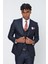 Koyu Lacivert Gabardin Kırlangıç Yaka Yelekli 6 Drop Slim Fit Takım Elbise 1001225176 4