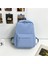 Kadınlar Okul Çantası Su Geçirmez Büyük Kapasiteli Okul Sırt Çantası Fermuar Düz Renk Gündelik Kız Günbölümü Çantası Öğrenci Tedarik Renk: Mavi (Yurt Dışından) 1