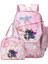 3pcs/set Dondurulmuş Elsa Anna Sırt Çantası Renkli Çanta Kızlar Okul Çantaları Genç Öğle Yemeği Çantası Seyahat Mochilas Renk: Pembe (Yurt Dışından) 1