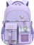 Büyük Kapasiteli Omurga Koruma Sırt Çantası Çoklu Cepli ve Asılı Aksesuarlarla Çocuk Sırt Çantası Açık Boş Zaman Çantası Renk: Mor/boyut: 41X29CM (Yurt Dışından) 1
