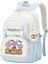 Capya Backpack Ilköğretim Öğrenci Karikatür Sırıkları Yüksek Görünümlü Büyük Kapasite Anti-Düzenli Sırt Çantası Capya Sırt Çantası Renk: Mavi (Yurt Dışından) 1