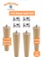Ahşap 15CM Dolap Mobilya Koltuk Kanepe Ayağı Ayakları M8 Civatalı Bağlantı Aparatlı 4'lü Set 1