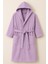Model Home Pamuklu Lila Renkli Kapşonlu Büyük Beden Bornoz 4xl-5xl-6xl-7xl 1