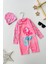 Denizkızı Desenli Kız Çocuk Mayo bone takım - Pembe 1