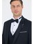 Siyah Mono Yaka Tek Düğme Slim Fit Yelekli Ceremony Takım Elbise 1001250201 4