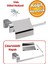 Mutfak Aparat Uzun Kağıt Havluluk Banyo Lavabo Kapaklı Kağıtlık 26 cm Metal Sağlam Krom 1
