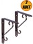 Ferforje Raf Altı Ayak Dekoratif Raf Tutucu 155 x 230 mm Bakır Montaj Aparatı (2 Adet)Vida Hediye 1