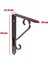 Ferforje Raf Altı Ayak Dekoratif Raf Tutucu 155 x 230 mm Bakır Montaj Aparatı (2 Adet)Vida Hediye 4
