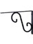 Raf Altı Raf Tutucu Metal Ayak Ferforje Siyah 150 x 230 mm 2 Adet Vida Hediye 2