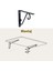 Raf Altı Raf Tutucu Metal Ayak Ferforje Siyah 150 x 230 mm 2 Adet Vida Hediye 3