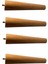 Ahşap Dolap Mobilya Koltuk Kanepe Ayağı Ayakları M8 12 cm (Açık Meşe) Bağlantı Aparatlı 4'lü Set 4