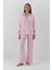 Beli Lastikli Krinkıl Pantolon Pembe 1