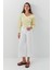 Crop Wide Leg Jean Pantolon Beyaz 1