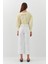 Crop Wide Leg Jean Pantolon Beyaz 5