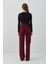 Yüksek Bel Straight Jean Bordo 5