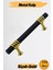 Lamos Mobilya Mutfak Dolabı Çekmece Dolap Kulpları Kapak Kulpu Kulbu Siyah Altın 192 mm Metal Kulp. 1