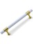 Lamos Mobilya Mutfak Dolabı Çekmece Dolap Kulpları Kapak Kulpu Kulbu Beyaz Altın 128 mm Metal Kulp. 2