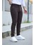 Erkek Kahverengi Italyan Kesim Slim Fit Kaliteli Esnek Likralı Bilek Boy Kumaş Pantolon 1