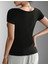 Kadın Göğüs Dekolteli U Yaka Fitilli Bluz,t-Shirt 2