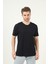 Siyah Beyaz Lacivert Gri Taş Regular Fit %100 Pamuklu Basic Erkek Tişört 5 Li Paket 2