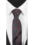 Siyah & Bordo Karelerin Zarif Uyumu - Özel Tasarım Mikrofiber Kravat ve Mendil - 7 cm Modern Kesim 3