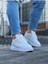 HS094 Beyaz Rugan Erkek Casual Ayakkabı 1