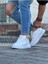 HS094 Beyaz Rugan Erkek Casual Ayakkabı 3