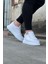 HS018 Beyaz Kot Kumaş Erkek Casual Ayakkabı 3